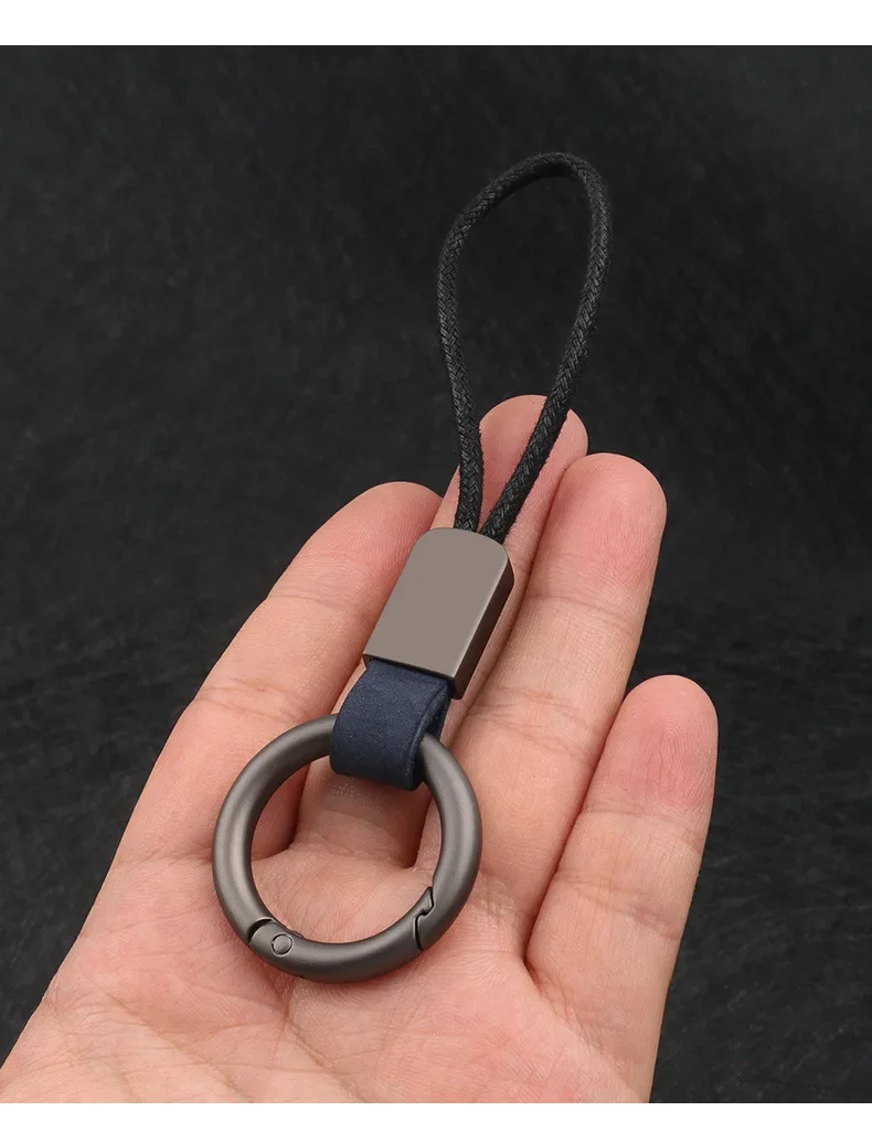 Einfache Metall-Schlüsselanhänger, Umhängeband, kreative Persönlichkeit, Auto-Schlüsselanhänger, Schnalle, einfache Ornamente für Männer und Frauen, kleine Geschenke – Detail 6