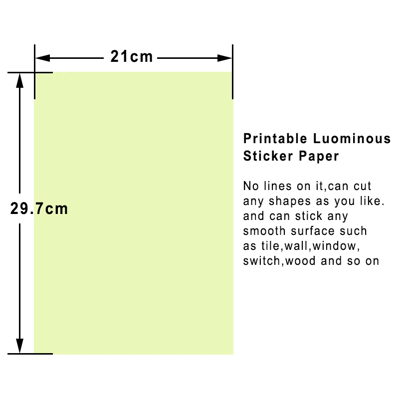 Roadstar Luminous Sticker Printing Paper Photoluminescent Glow in the Dark DIY Wall Fluorescent Safety Emergency Stairs Line