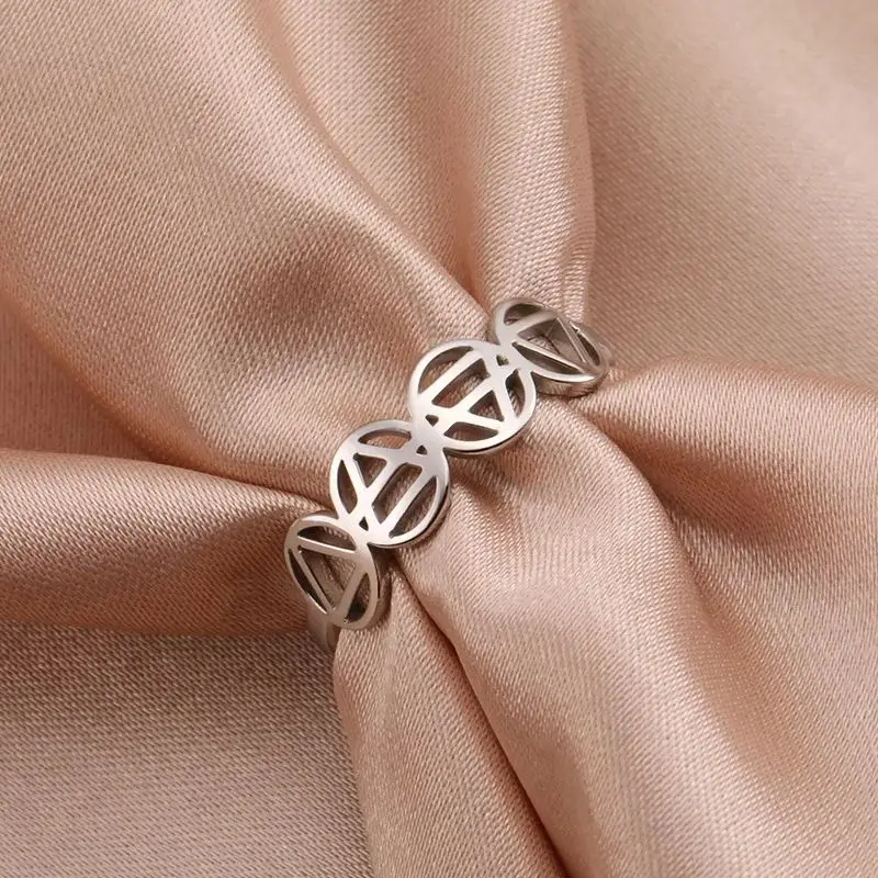 Dawapara Planetary Elements Ring Earth Air Fire Water Occultic Alchemical Rings Protection Amulet Religious Stainless Steel