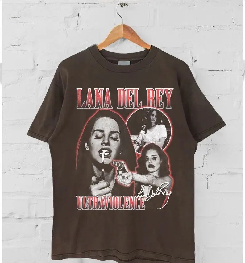 T-Shirt Retrò Lana Del Rey, T-Shirt Con Album Lana Del Rey Lb4217