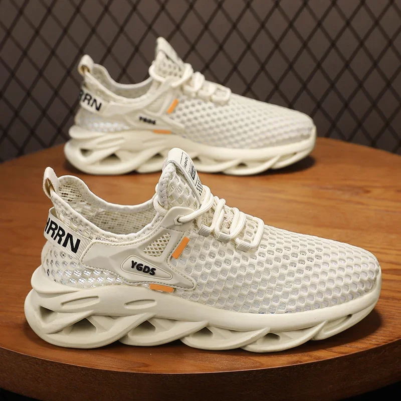 أحذية رياضية شبكية صيفية للرجال - قابلة للتنفس للج...
