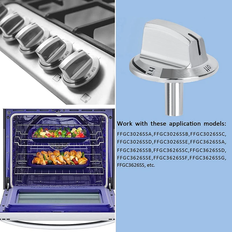 5 Packs Upgrade 5304525746 Range Oven Knobs Compatible With Frigidaire Gas Stove Range Oven Knobs