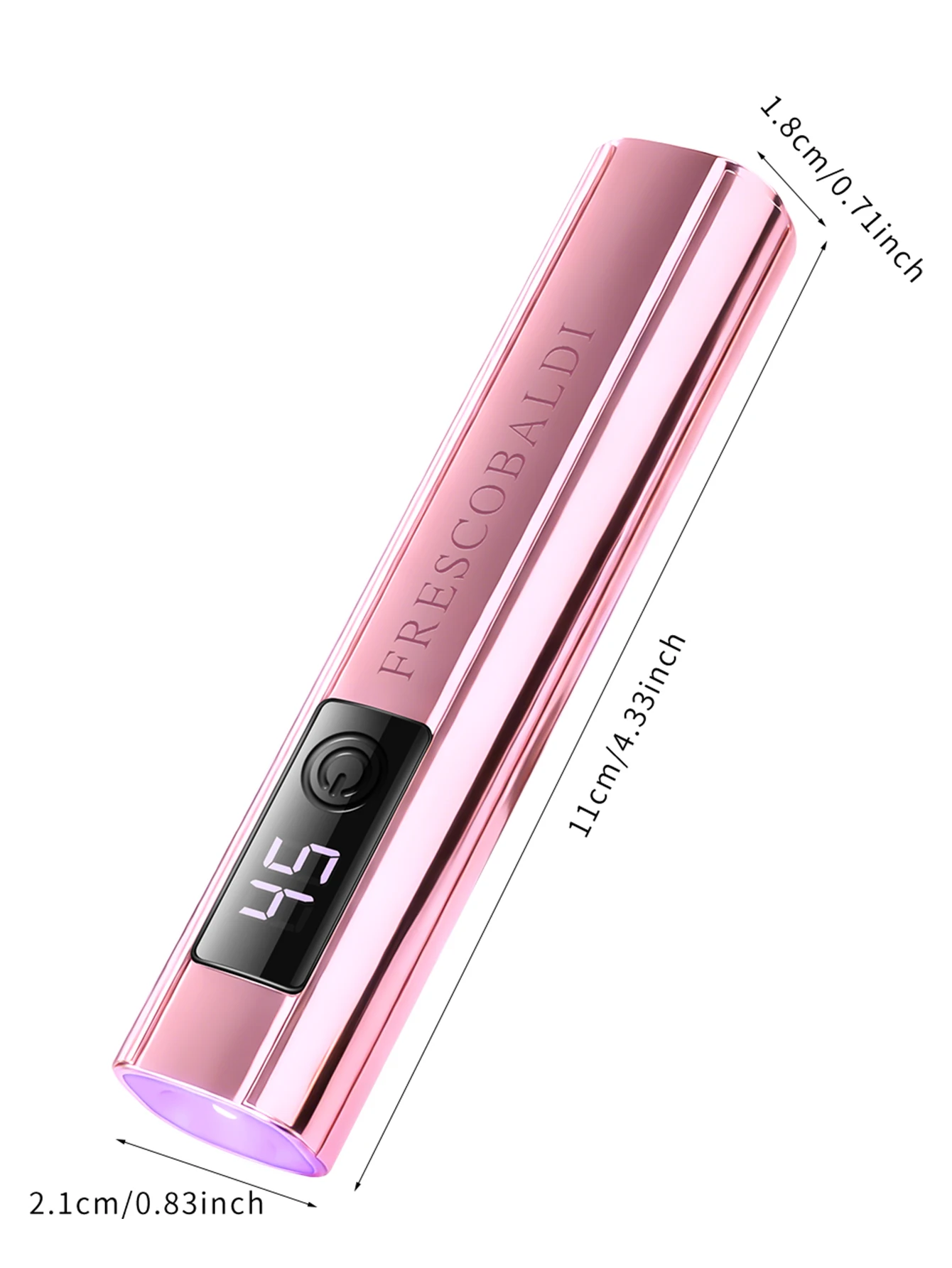 1개 미니 온스크린 디스플레이 휴대용 네일아트 UV 램프 (젤네일용), 미니 네일 라이트, 휴대용 LED 네일 램프, USB 네일 드라이어