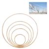 5pcs Round Metal Hoops Dream Catcher Materials Iron Ring DIY Accessory Craft Supplies Hanging Decorations Home Decor Wind Chimes 5