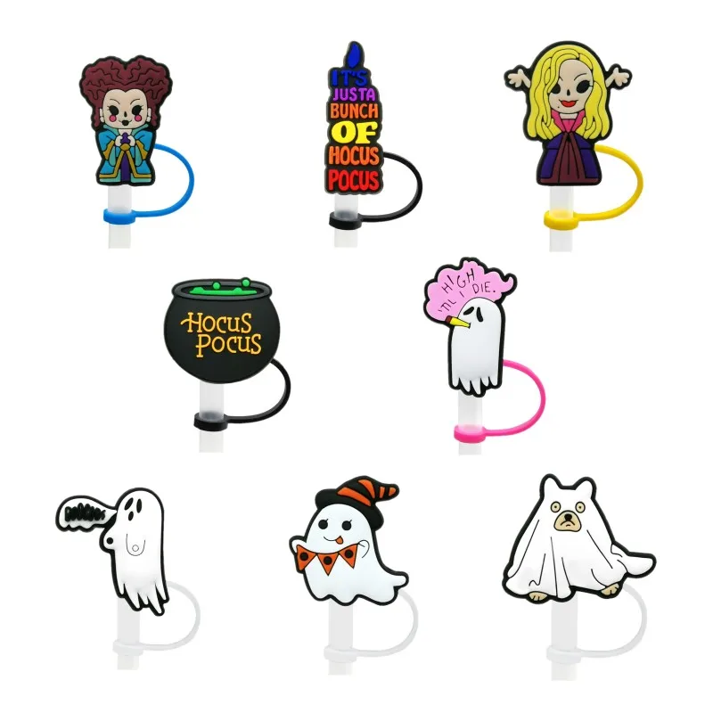 https://ae01.alicdn.com/kf/S332dae191050411ab9fbb1bc3b07e06cn/8PCS-PVC-Straw-Cover-Halloween-Pajamas-Straw-Topper-Reusable-Dust-Caps-Ghost-Witch-Cartoon-Drinking-Cup.jpg