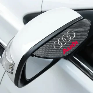 2Pcs Carbon Fiber Car Rearview Mirror Eyebrow Rain Cover For Audi A4 B5 B6 B7 8P 8V 8L A5 C7 4F A8 Q2 Q7 RS3 RS4 RS5 RS6 TT 4L