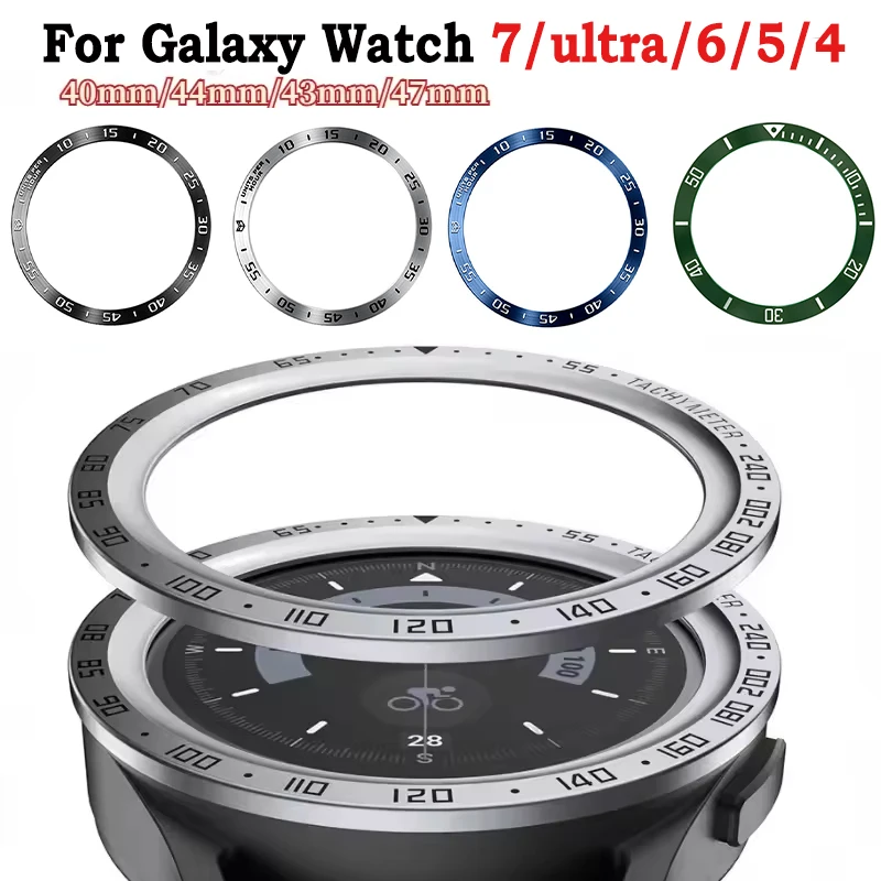 Metal Bezel For Samsung Galaxy Watch 7/ultra/6/5/4 40/44/47mm Time