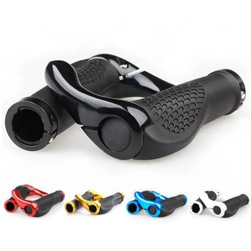 1 Pair Bicycle Handlebar Grip Ergonomic Anti Skid Lock On Handle Cover