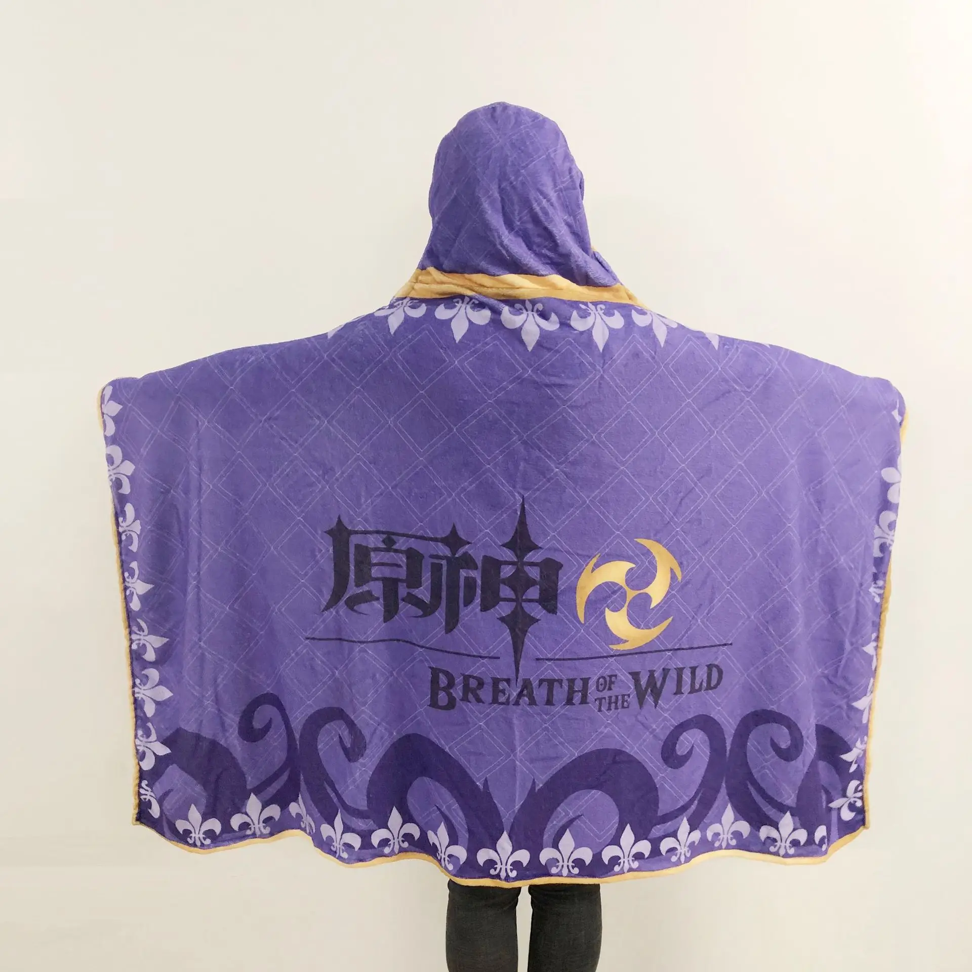 GenshinImpactCosplayAnimeBlanketWearableCloakCapeHoodedBlanket