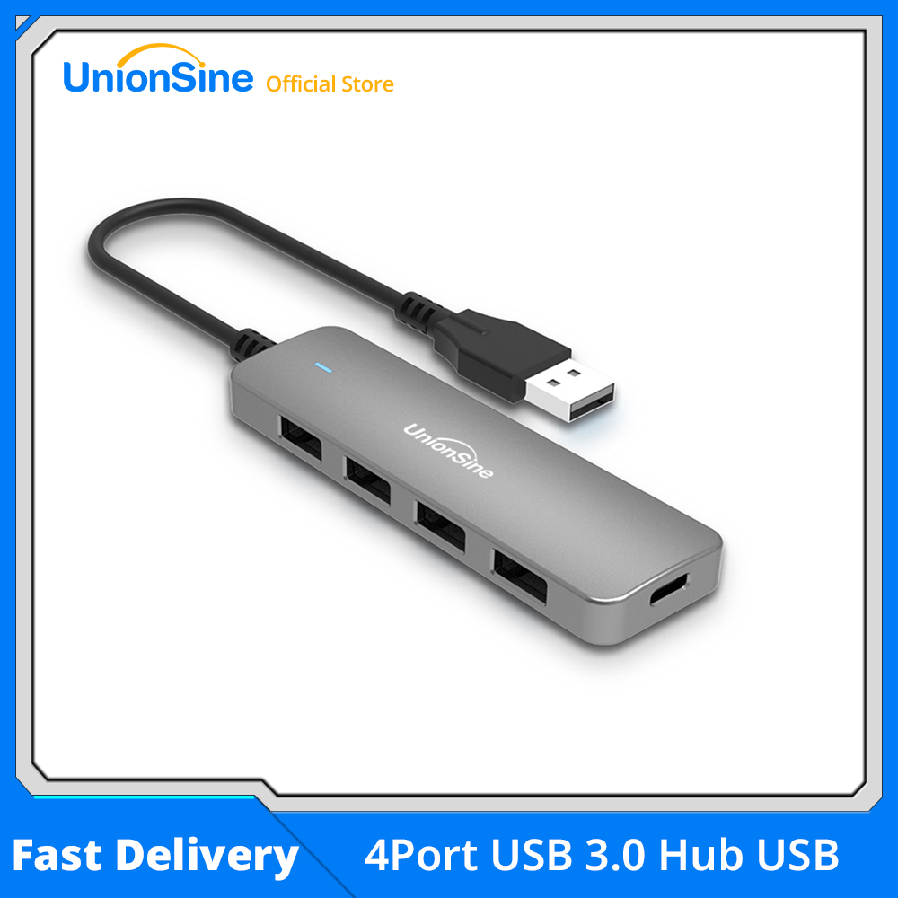 UnionSine 4Port USB 3.0 Hub USB Hub High Speed type c Splitter 5Gbps For PC Computer Accessories Multiport