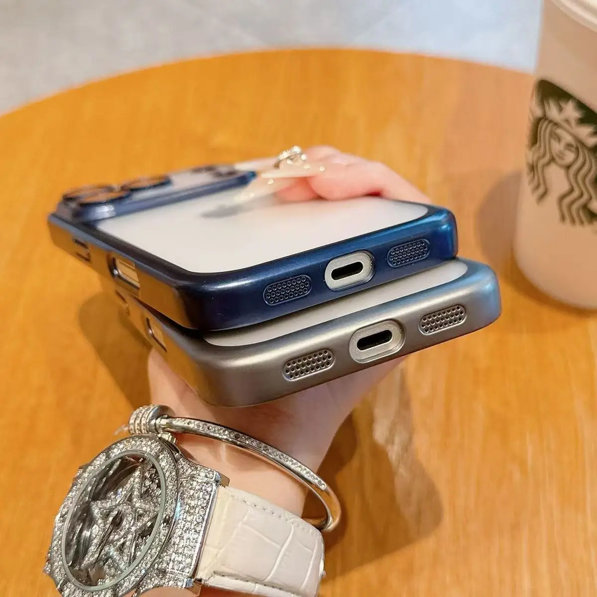 Luxury Frosted Transparent Plating Candy Matte Phone Case For iPhone thumbnail 10