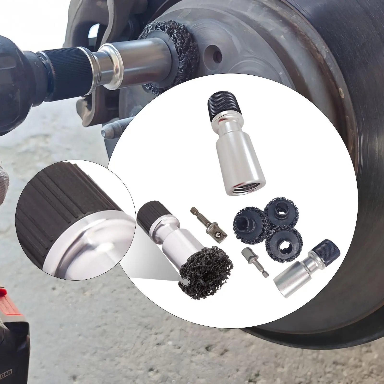 휠 허브 녹 제거 도구 트럭 자동차 브레이크 허브 다목적 휠 청소 도구 자동차 유지보수 도구