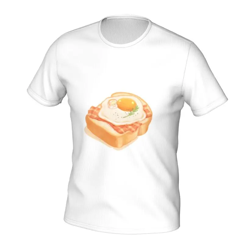 

Eat Me, Men's Casual Fashion Trend 3D Food Pattern Printed T-shirt Cool and Breathable Large Street Short Sleeved Top Y2K