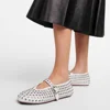 Women Crystal Studded Flats with Buckle Strap Rhinestone Ballet Flats Crystal Ballerina Shoes Comfortable Female Casual Shoes 2