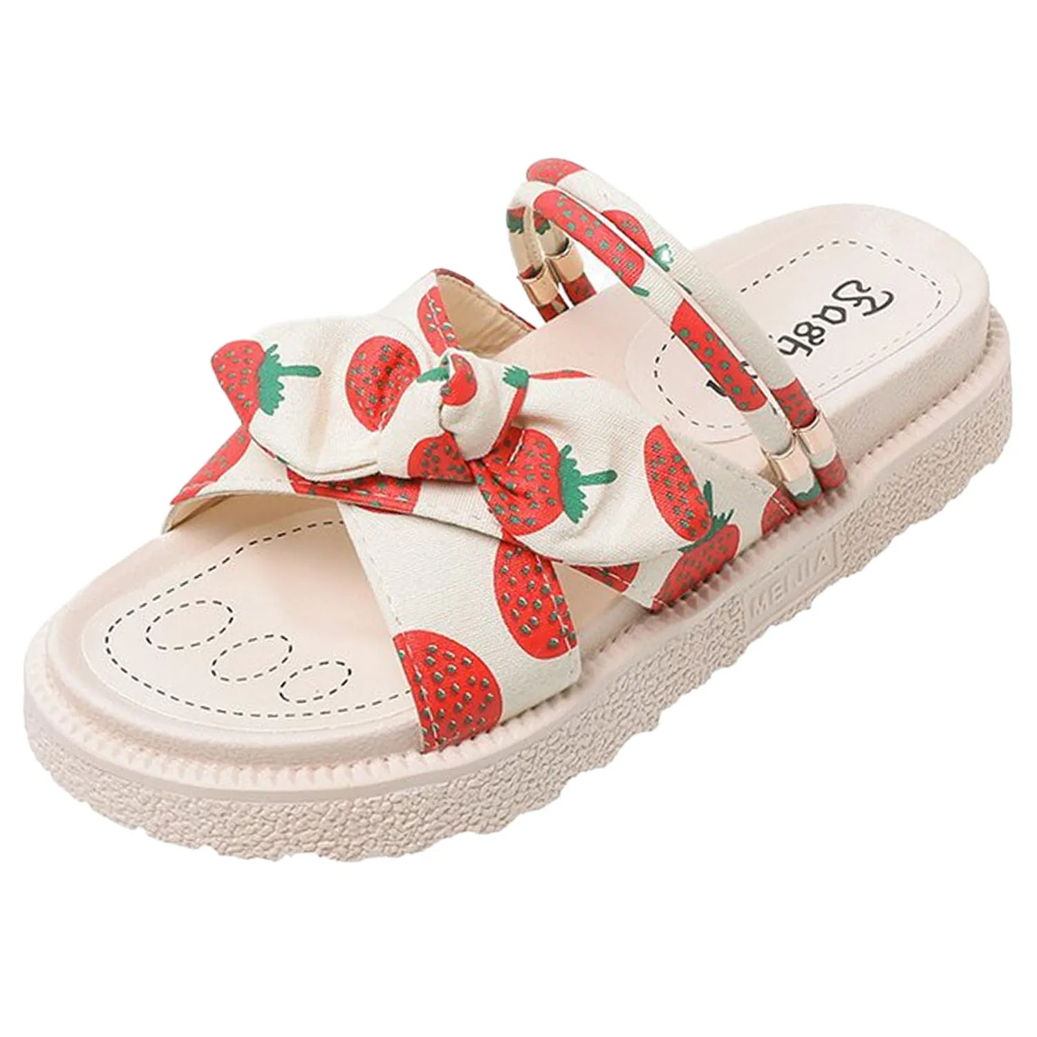 Fairy Style Sandals for Women Summer New Flat-Soled Sponge Cake Thick-Soled for Women Trendy Two-Wear Beach Shoes