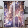 My Princess Blackout Curtain for Room 2 Panel Home Interior Curtains Halloween Decoration Shades Partition Tulle for Bedroom 1