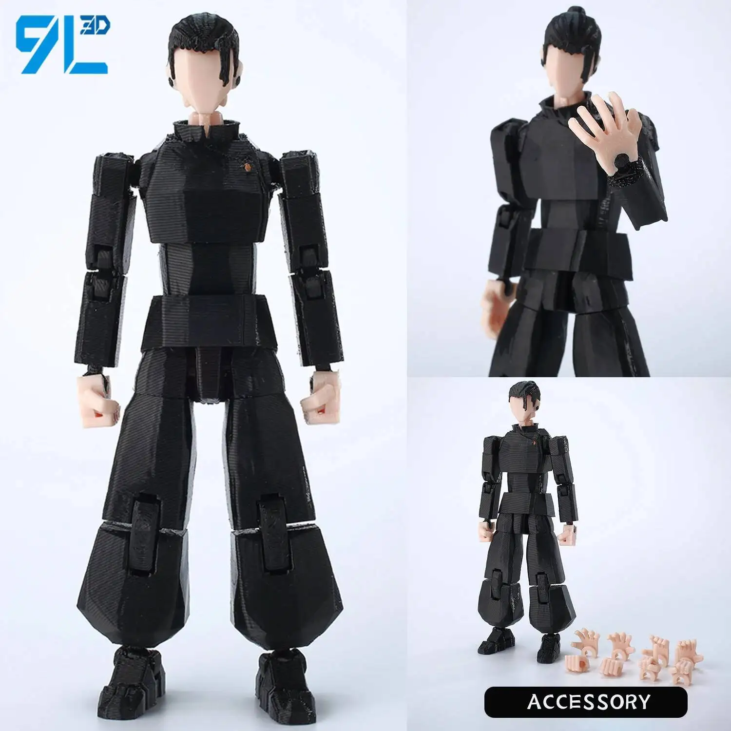 Articulated Anime Figure with Cursed Robe - Inspired by Jujutsu Kaisen