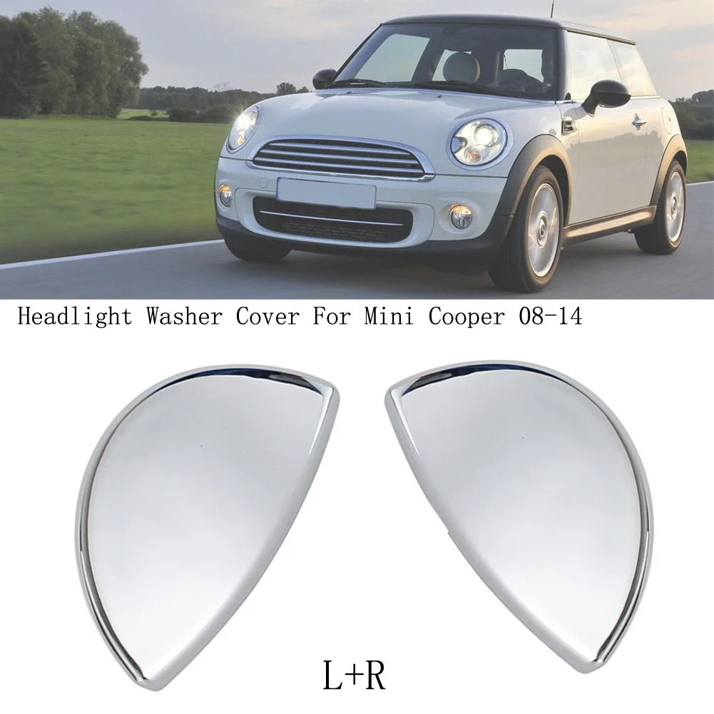 전면 왼쪽 오른쪽 와셔 커버 헤드 라이트 2008-2014 2pcs 61672752560 :61672752559 MINI Cooper 용 새 플라스틱