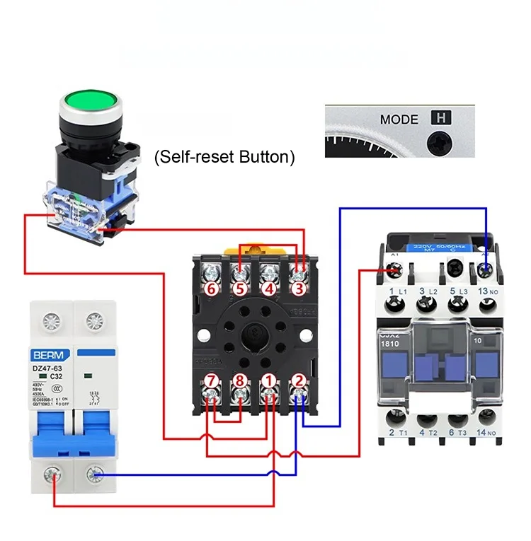Adjustable H3BA N8H Analog Timer Relay 8 Pin Panel Mount Time Delay Controller 1