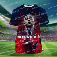 Latest Mbappé 3D Printed Fans Men's T-shirt Short Sleeve Daily Fashion Casual Commemorative T-shirt Top 2