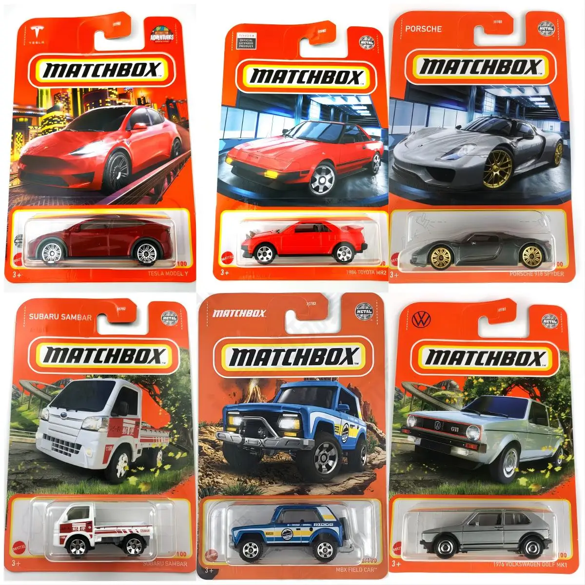 

2022 Matchbox Cars PORSCHE 918/TESLA MODEL Y/TOYOTA MR2 Special Offer For Sale 1/64 Die-cast Model Toys