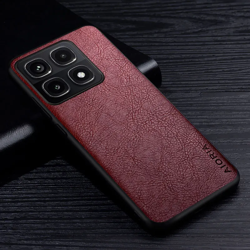 Luxury Leather Case - Premium Business Style Retro Litchi Pattern Back Cover