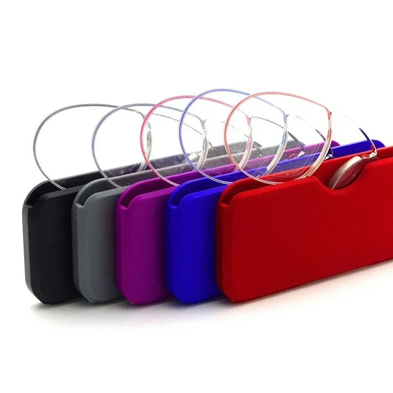Rimless Nose Clip On Reading Glasses Mini Portable Legless Lazy Glasses Men Women Presbyopic Magnifying +1.0-+3.0 reading glasses