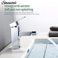 ก๊อกน้ำอ่างล้างหน้าห้องน้ำโครเมียม/ดำ/ทองขัดเงา หมุนได้ 360 องศา ก๊อกน้ำผสมแบบฝังฝาปิดทรงสี่เหลี่ยม ด้ามจับเดี่ยว รูเดียว น้ำร้อนน้ำเย็น 2