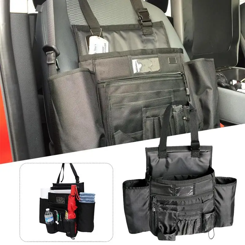 KEQMILAD Kleenex - Soporte Para Pañuelos De 120 Unidades, Caja De Almacenamiento Rectangular Para Asiento De Automóvil Con Bolsa De Malla, Bolsa Para Colgar, Accesorio Práctico, Color Negro