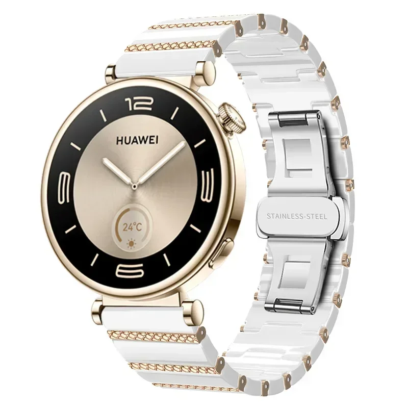 Elegant 18mm Ceramic Strap Women's Bracelet Wristband
