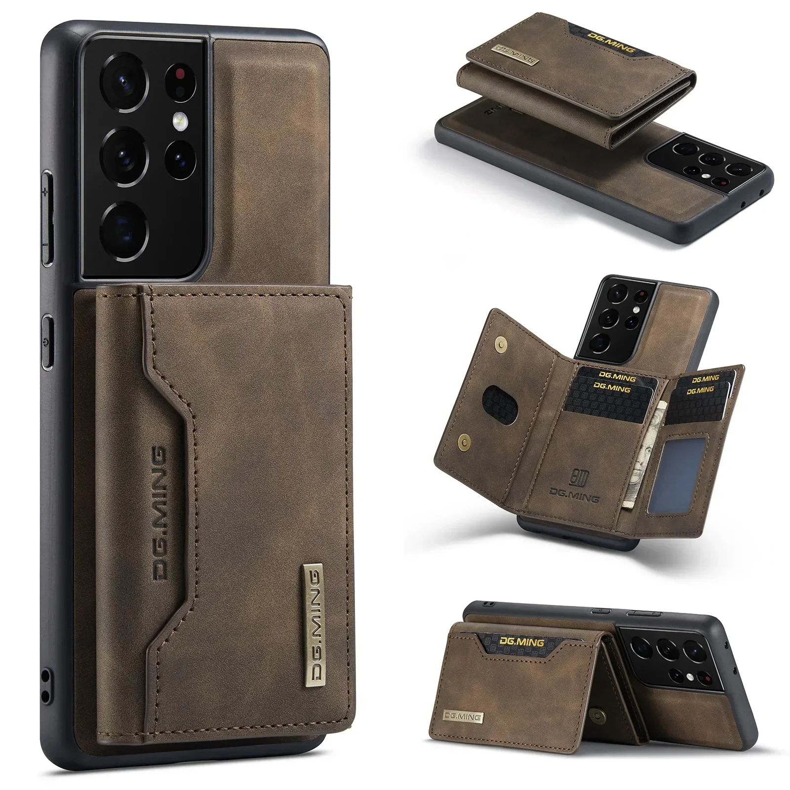 Versatile Leather Detachable Wallet Phone Case Cover
