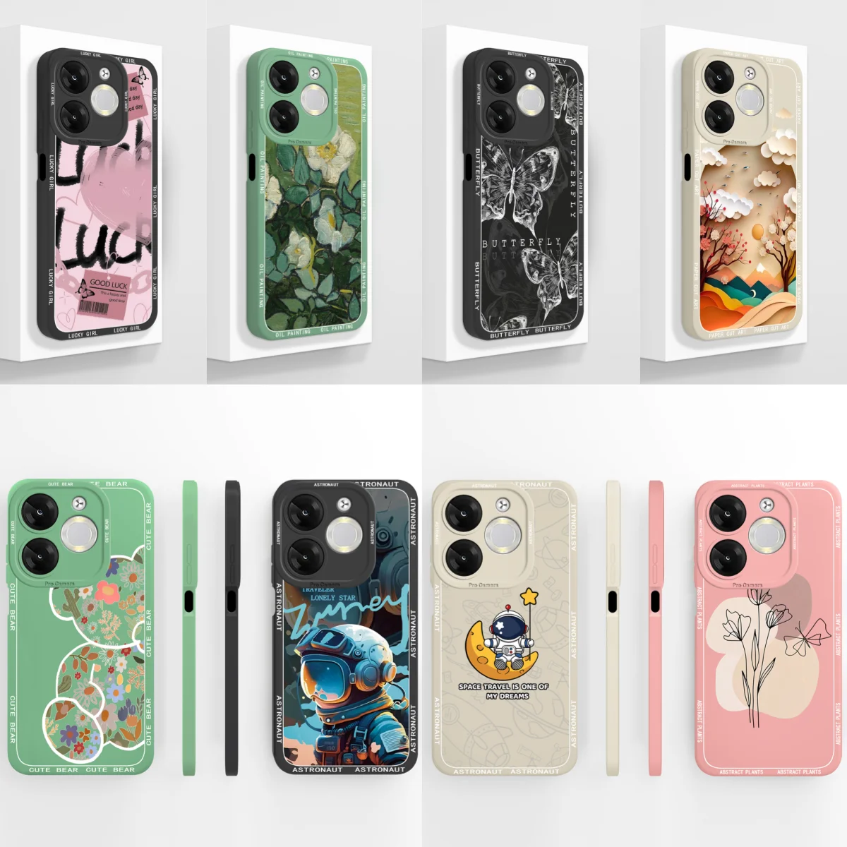 Exquisite Oil Painting Full Protection Soft Silicone Anti-Drop Phone Case