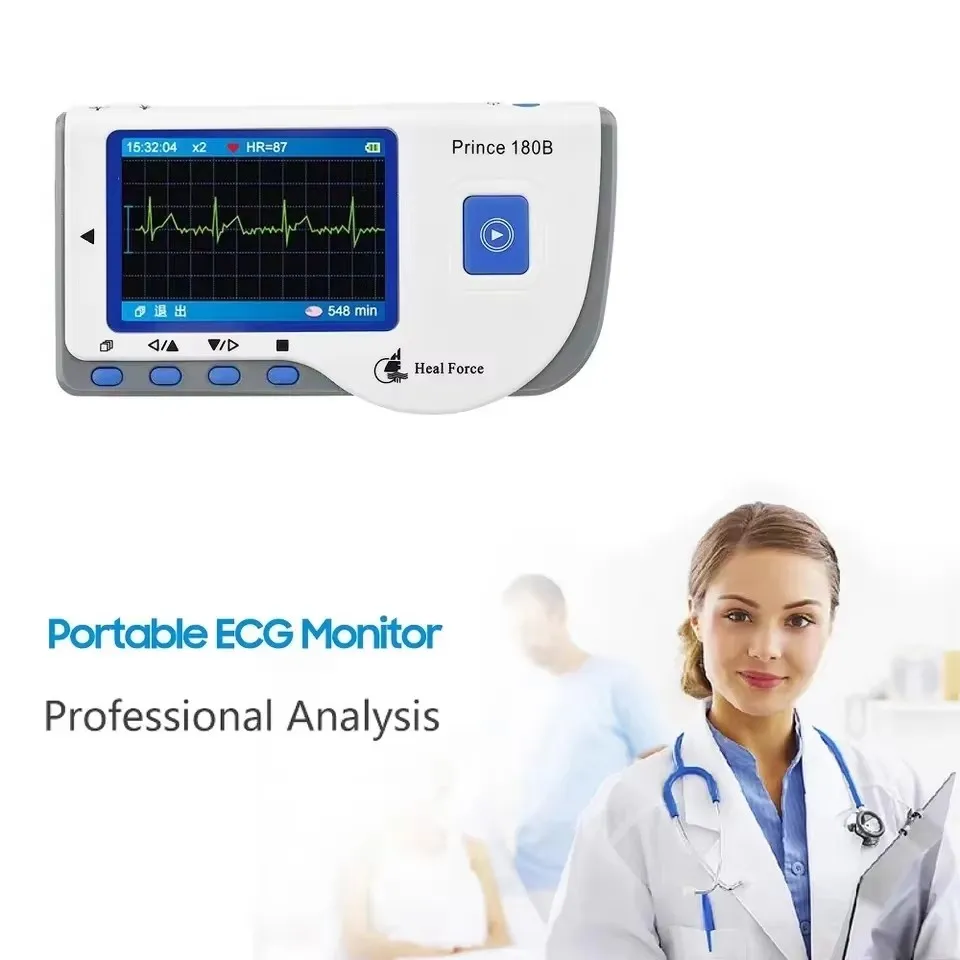 Portable Wireless Electrocardiograph Monitor Handheld PC Software Heart Rate ECG Monitor Test ECG Monitoring For Home Care ecg monitor