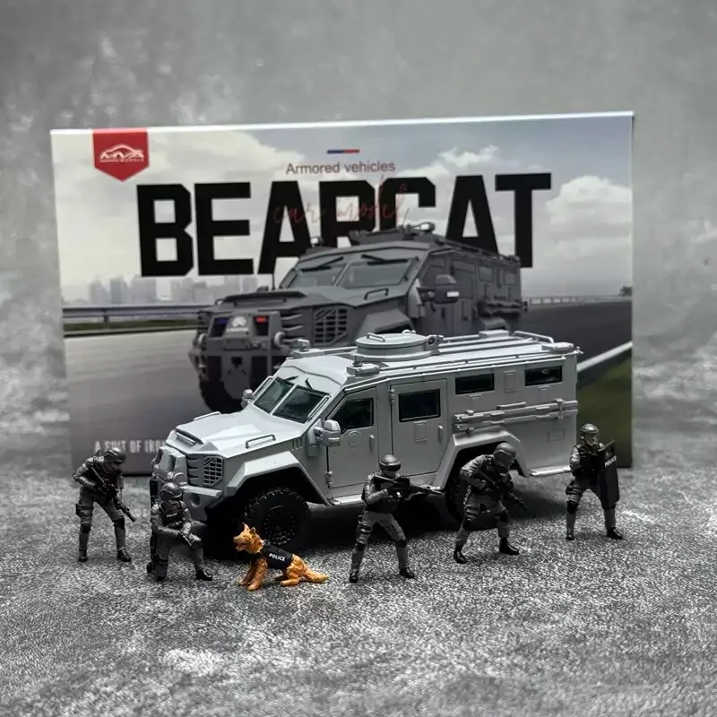 MVA 1/64 베어캣 장갑차 완전 개방형 새 상품 컬렉션 에디션 합금 다이캐스팅 장난감 자동차 축제 선물