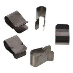 20pcs Stainless Steel Spring U Clips - Silver Tone, Medium - 4 inches