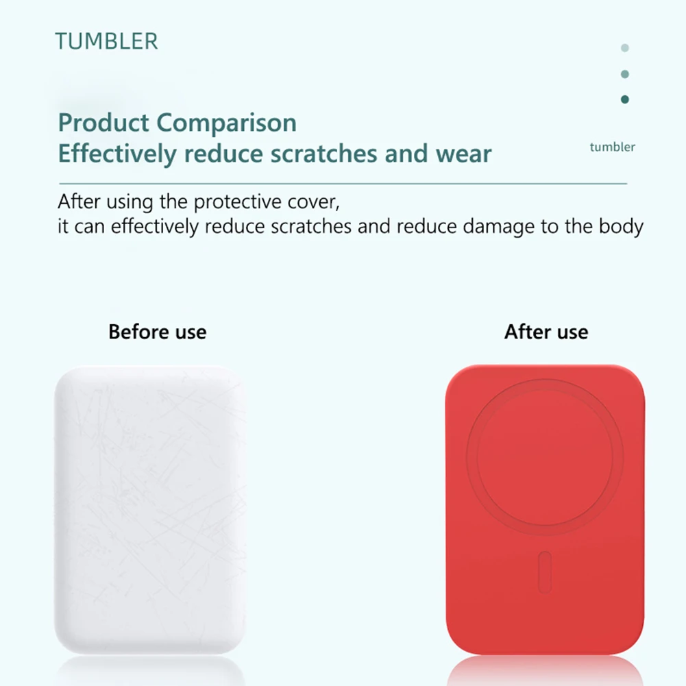 Power Bank Silicone Power Bank Protector for iPhone 12 Pro Magnetic Wireless Charger Battery Pack Cover