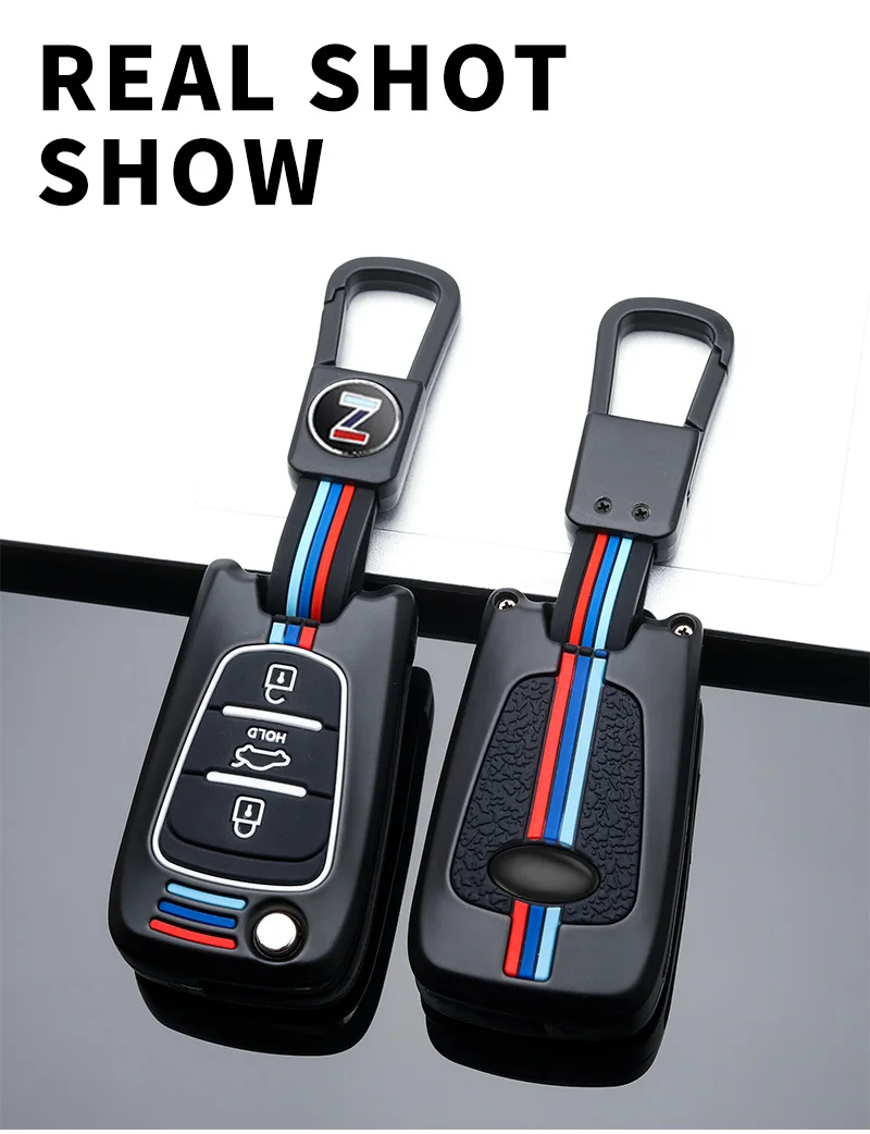 Lega Silicone 3 pulsanti Flip Cover telecomando portachiavi per Kia K2 K5 Pro Ceed HYUNDAI I20 I30 I40 copertura chiave auto SANTA - S332fa25571a340e3a1cc85263d702f15V