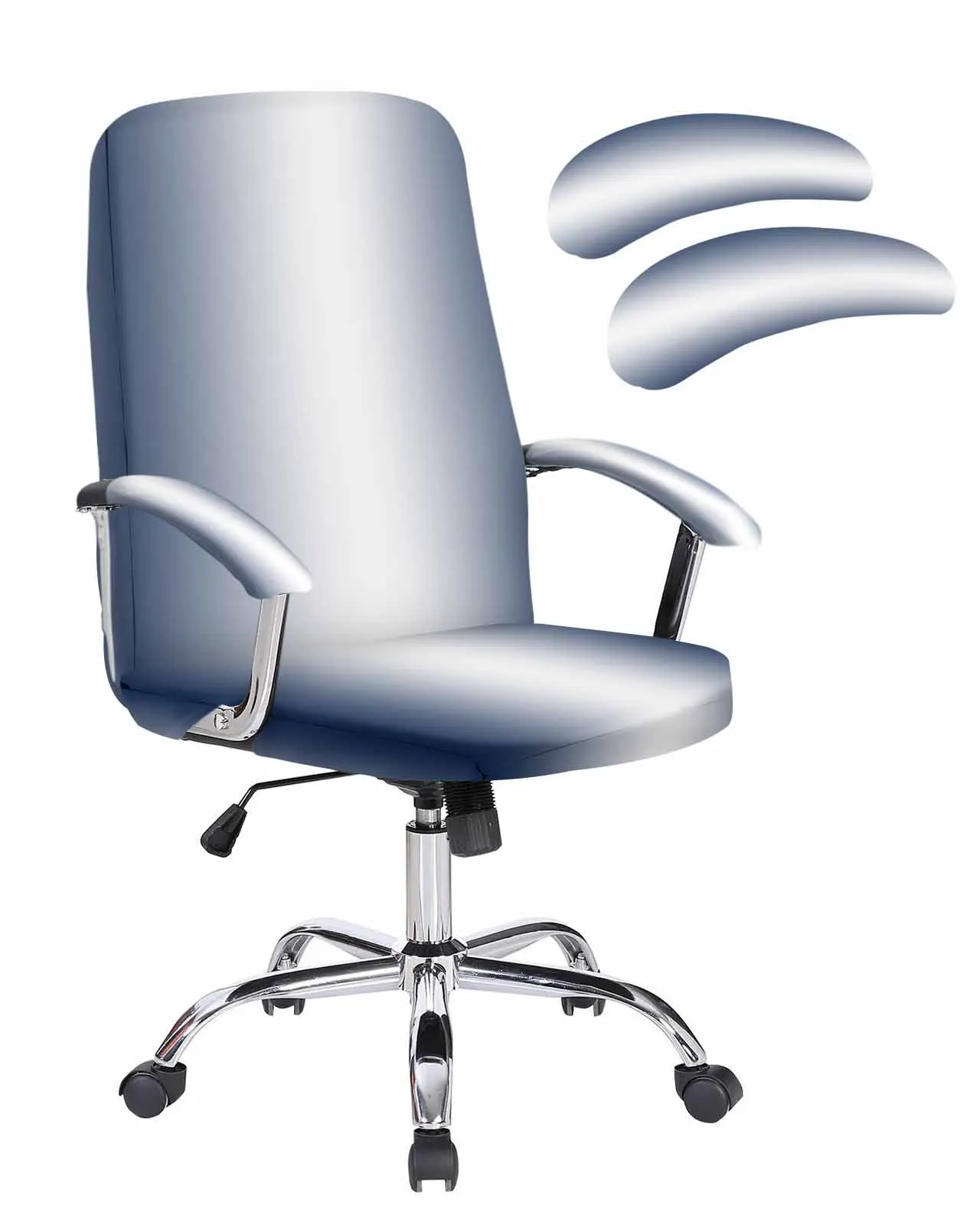 

Dark Blue Gradient Elastic Office Chair Cover Gaming Computer Chair Armchair Protector Seat Covers