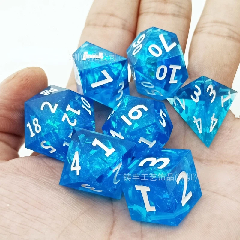 

7Pcs/set Hot Sale New Multifaceted Game Resin Dice IMDG Table Game Dice