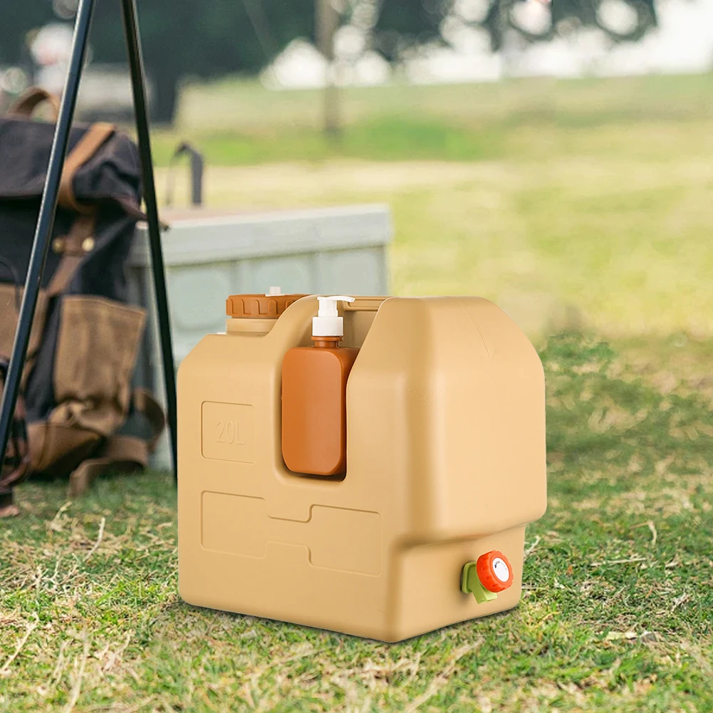 20L Water container with spigot and soap dispenser BPA Free Storage Tank For Camping Fishing Picnic Hiking