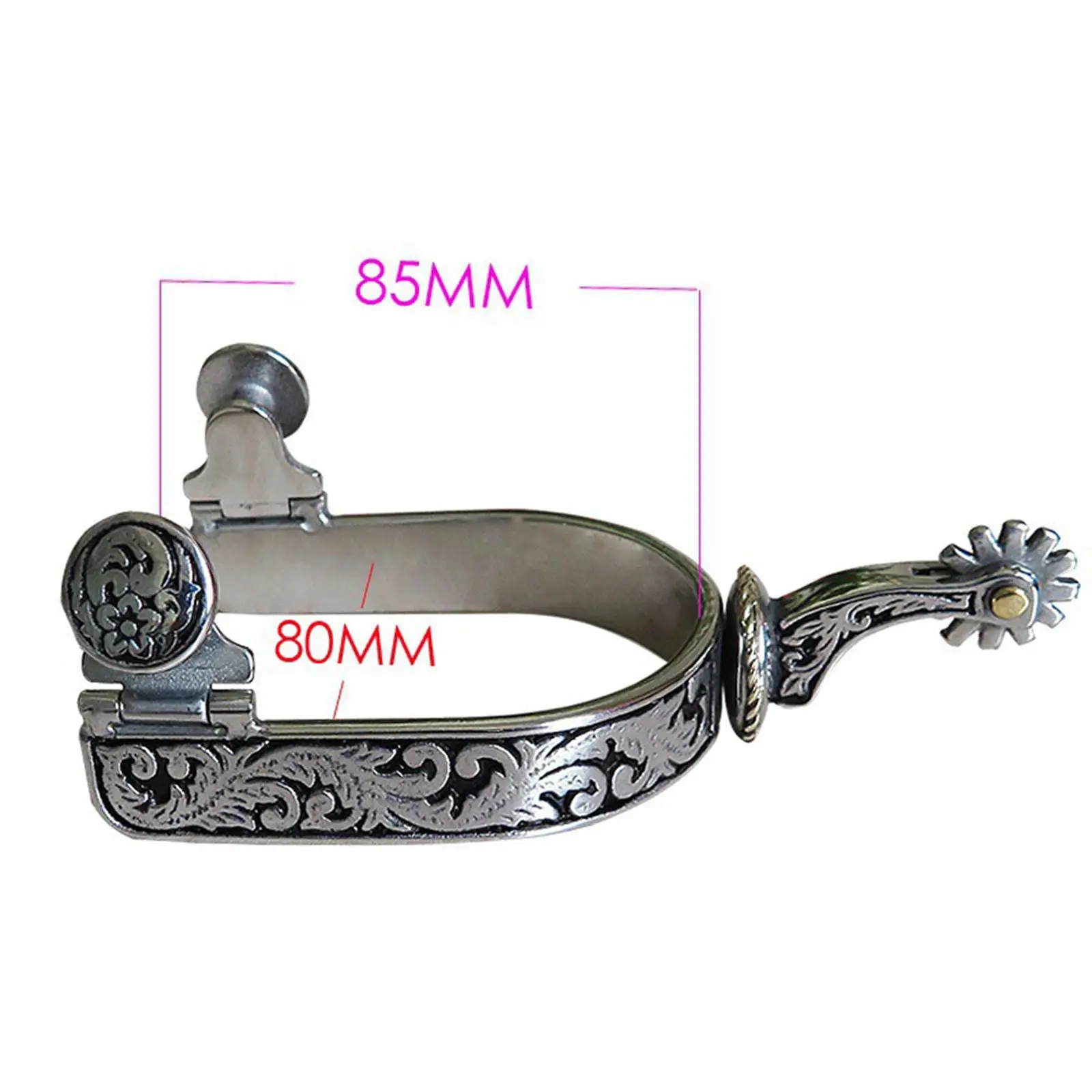 2Pcs Horse Spurs with Gear Antique Style Equipment Anti Rust Western Cowboy Spurs Boots Spurs for Adults Competition Training 6