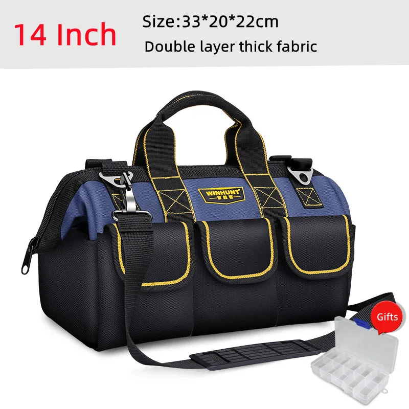 Portable Ttool Bag Multi-function Maintenance Canvas Large Thickened Tool Bag Wear-resistant Electrician Special best tool bag Tool Storage Items