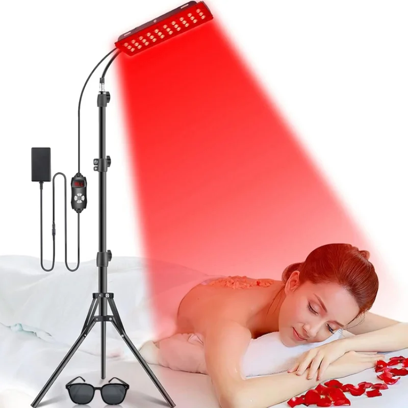 LED Red Light Therapy Lamp Infrared Light Therapy with Stand 660nm Redlight and 850nm Near Infrared Device for Skin Care