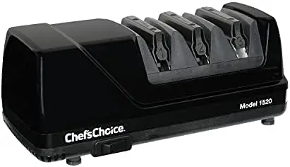 

1520 Professional Knife Sharpener for 20- and 15-Degree Straight-Edge and Serrated Knives, 3 Stage, White