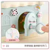 Kawaii Piggy Bank Anime Cartoon Cute Square Money Boxes Piggy Bank with Lock and Key for Notes Children Xmas New Year Toys Gift 6