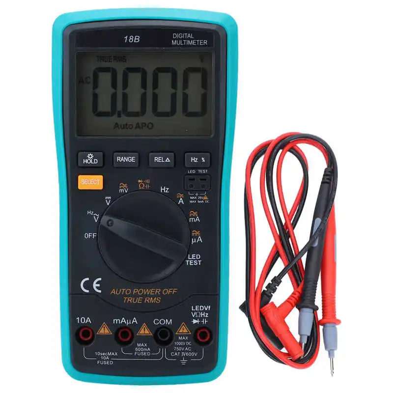 

Digital Multimeter Tester Delayed Backlight High Accuracy Electrical Voltmeter Tester with Overload LED Tester