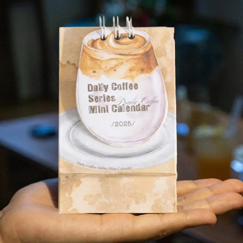 Small Desktop Calendar Small Coffee Desk Calendar Portable Desk Calendar Aesthetic Desk Calendar For School Work Classroom