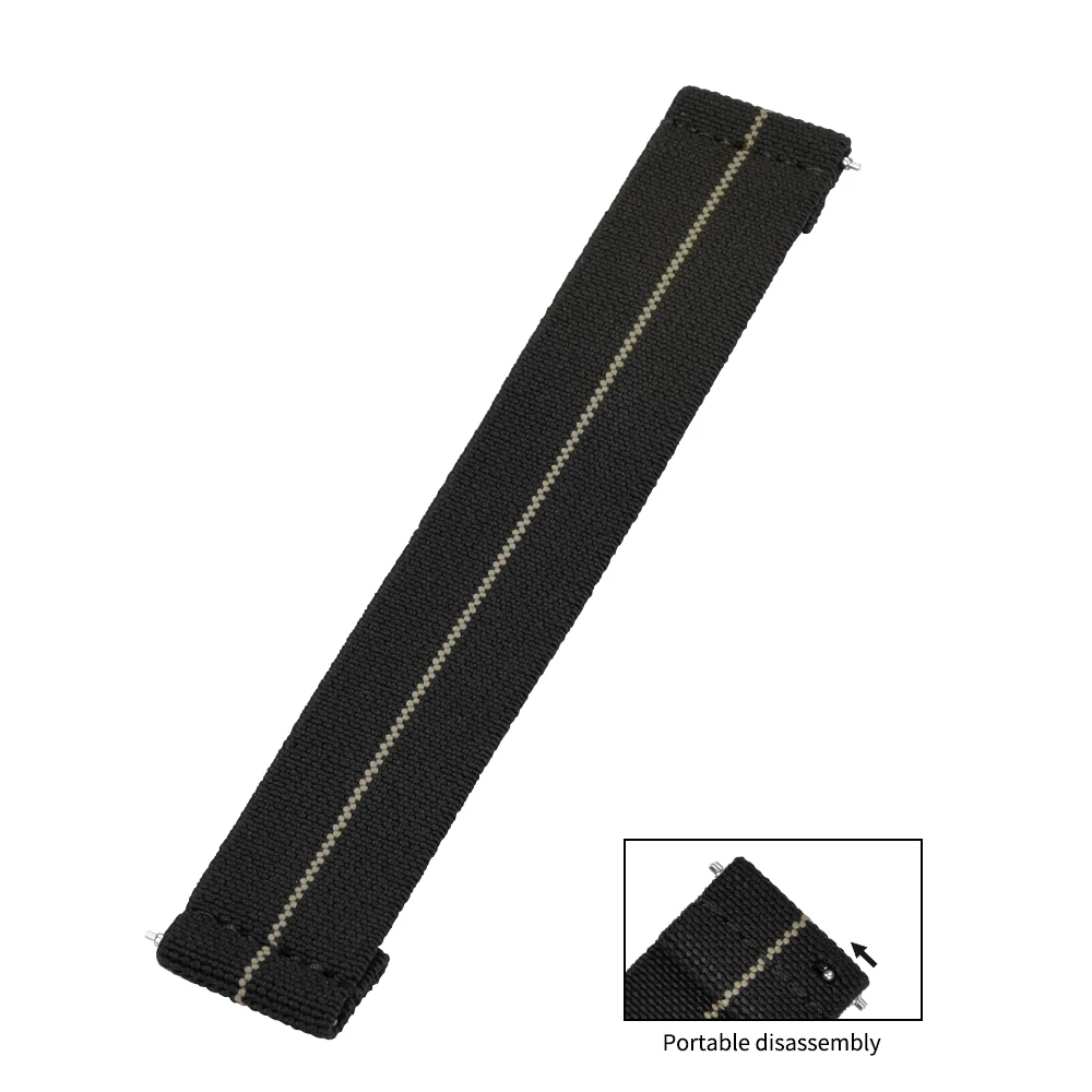 Pale Blue Premium Grade Nylon Hook and Loop Adhesive Watch Band Strap, Length 13cm