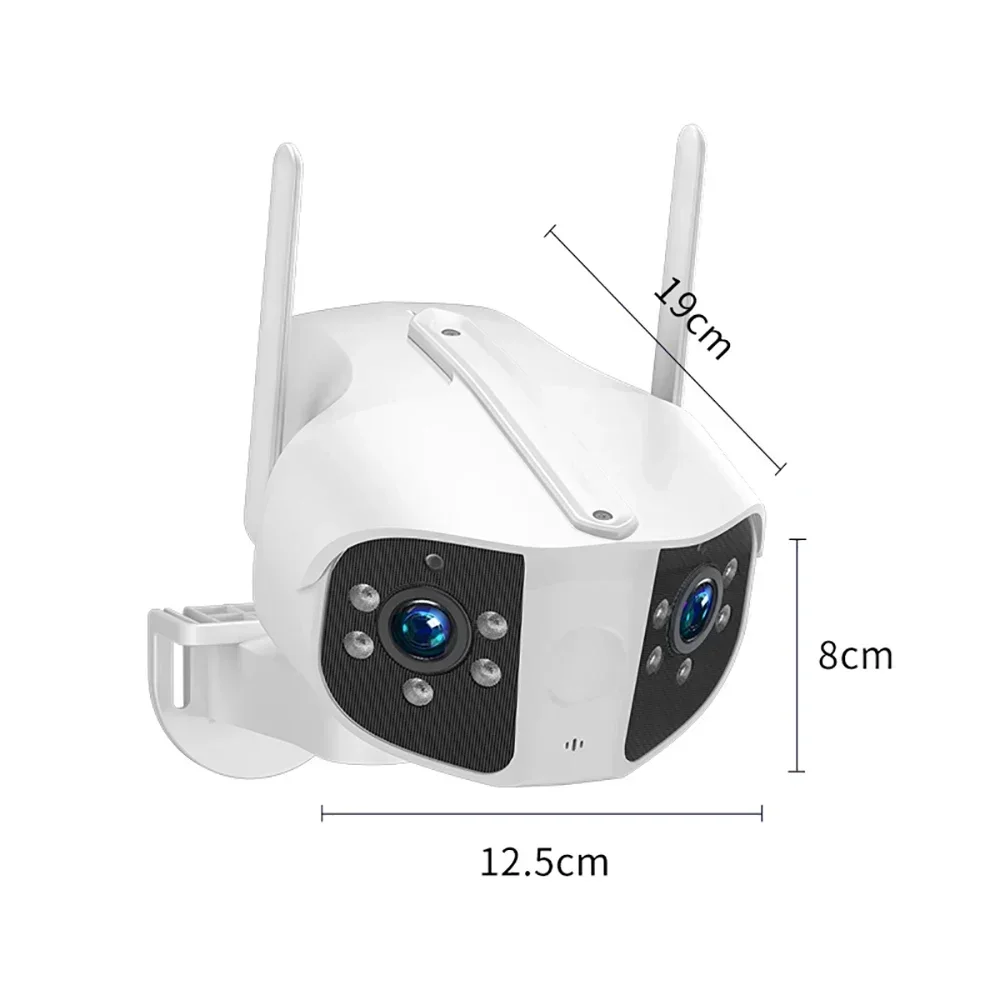 4K HD 와이파이 IP 카메라, 4X 하이브리드 줌, 자동 추적 PTZ 카메라, 야외 2 렌즈 듀얼 스크린 보안 캠, 2.4G 감시