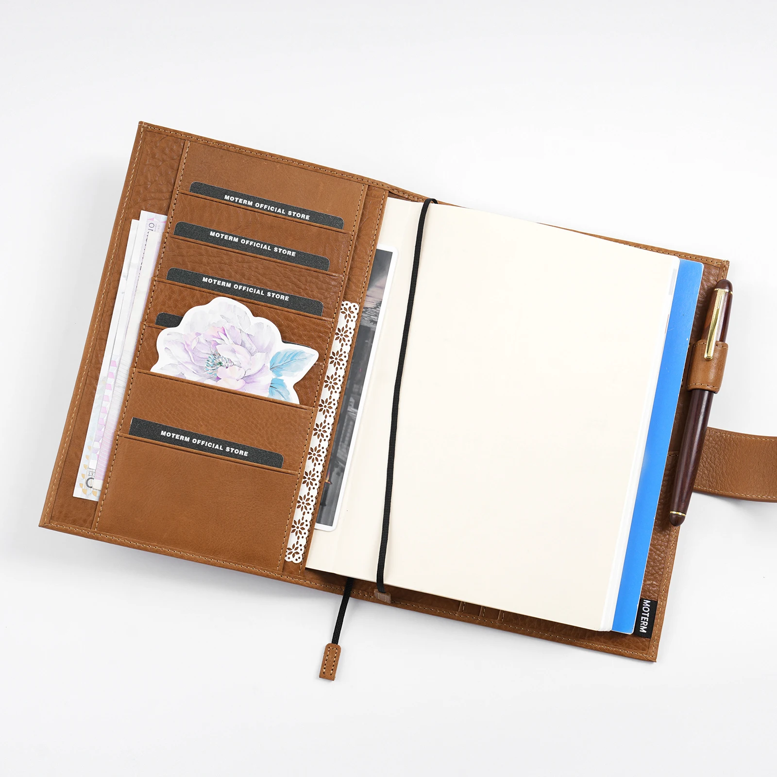 Moterm Full Grain Vegetable Tanned Leather Original A5 + Cover for Hobonichi Cousin A5 Size Notebook Planner Organizer Agenda 4
